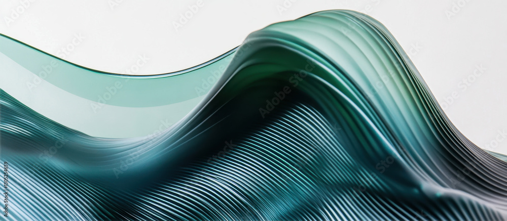 Canvas Prints abstract background with green waves