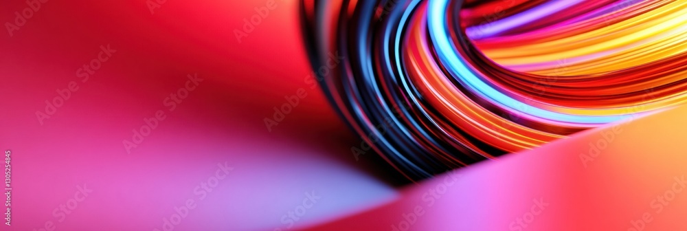 Aufkleber Vibrant Digital Flow Next-Gen Cybernetic Visualization with Luminescent Color Spectrum - Innovative Tech Branding and Creative Design Dynamics