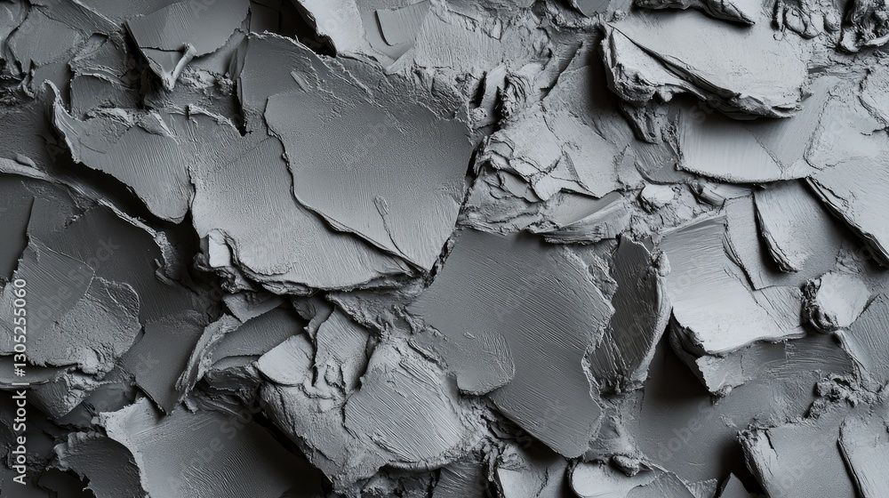 Poster textured gray surface with layers of smooth and uneven paint in deep charcoal shade for abstract bac