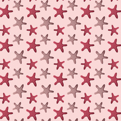 Seamless pattern sea stars. Flat style. For brandin, logos, stationery, invitations, packaging design, website and app design, print materials