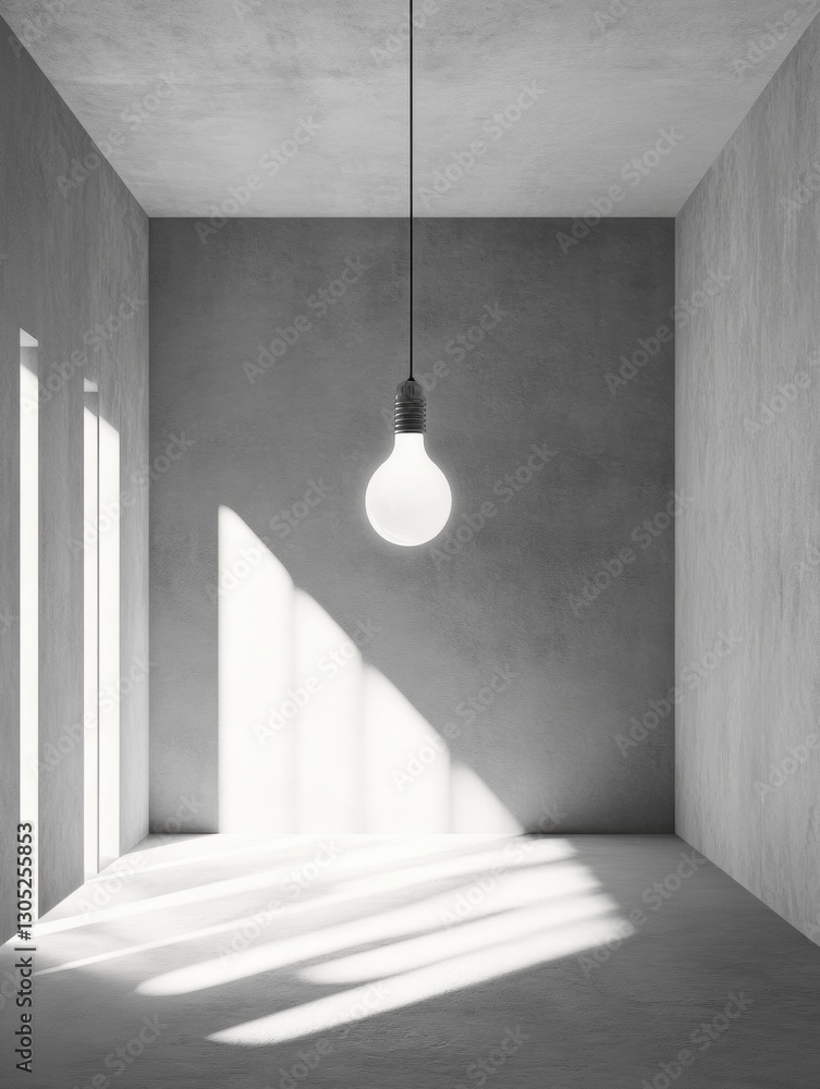 Aufkleber minimalist illumination architectural light concept showcasing innovative design thinking, spatial c