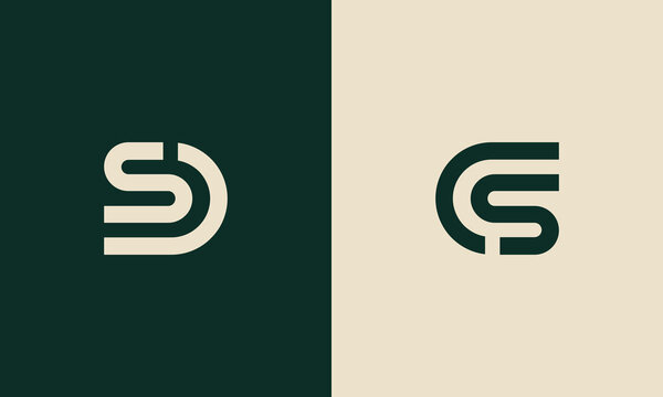 SD or CS monogram logo design
