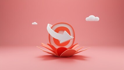 Obraz premium Interactive graphic design concept digital environment 3d animation modern aesthetic visual engagement