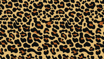 
fashion leopard print, classic seamless pattern, animal skin texture