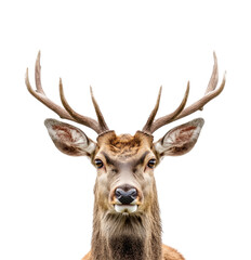 Front view of majestic antlers isolated on transparent background png
