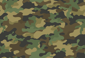  modern camouflage seamless pattern, army background, vector illustration for print, urban design © Sanvel