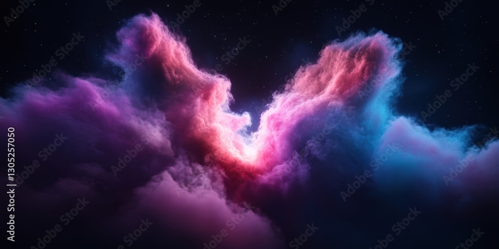 Aufkleber Quantum Nebula Immersive Digital Cosmos Visualization for AI Research, Futuristic Data Science and Emerging Spatial Computing Narratives