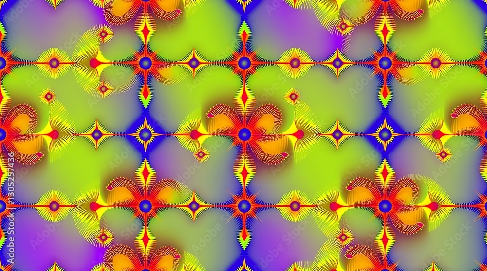 Aufkleber colorful kaleidoscope: a vibrant and intricate kaleidoscopic pattern explodes with a mesmerizing arr