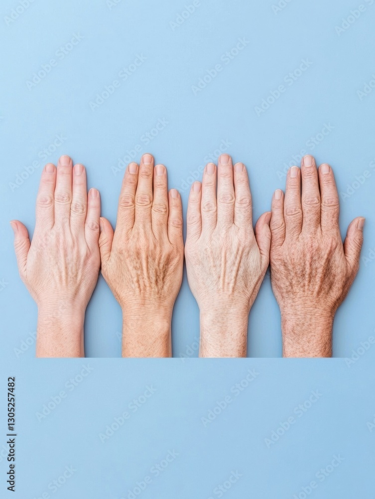 Poster Inclusive Diversity and Generational Collaboration Authentic Aging Representation in Minimalist Corporate Empowerment Visual - Multicultural Workplace Unity