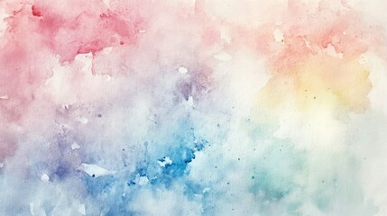 Soft Pastel Watercolor Background Blending Shades of Pink, Blue, and Yellow for Art Projects, Invitations, and Creative Design Needs in a Dreamy Style