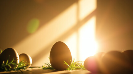 easter design easter eggs in light | generative AI