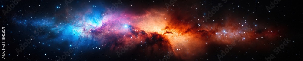 Leinwandbilder Cosmic Genesis Immersive Deep Space Visualization for Astronomy and Tech Platforms - Quantum Exploration Visual Narrative of Universal Emergence