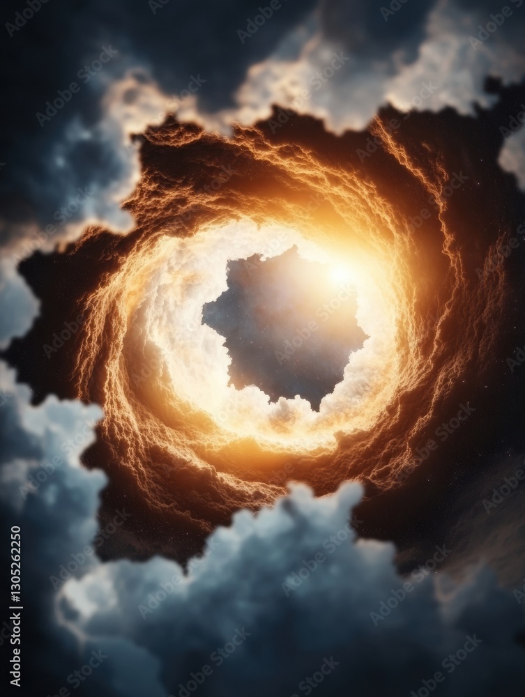 Aufkleber immersive cosmic vortex quantum visualization of galactic spiral - next-gen astronomy for ai-powered