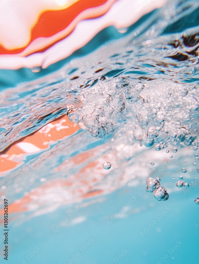 Aufkleber Fluid Dynamics Immersive Aquatic Design with Vibrant Gradient Textures - Next-Gen Marketing Visualization for Wellness and Performance Optimization