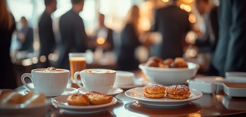 Elegant Business Networking Event with Coffee & Pastries.
