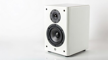 Obraz premium White Speaker on White Background