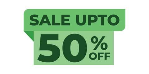 Sale upto 50%off tag banner design illustration
