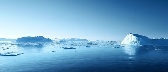 Majestic Icy Landscape Solitary Iceberg Floating in Vast Arctic Ocean Serene and Pristine Polar Wilderness Dramatic Minimalist Scenic Nature Photography