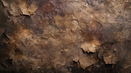 Fototapeta premium Detailed Textured Background Featuring Torn and Weathered Paper with Rich Earthy Tones Ideal for Artistic Projects, Graphic Designs, and Vintage Themes