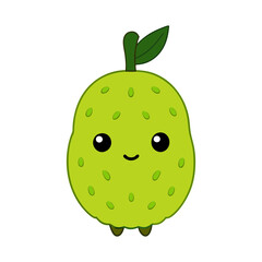 Cute breadfruit cartoon vector