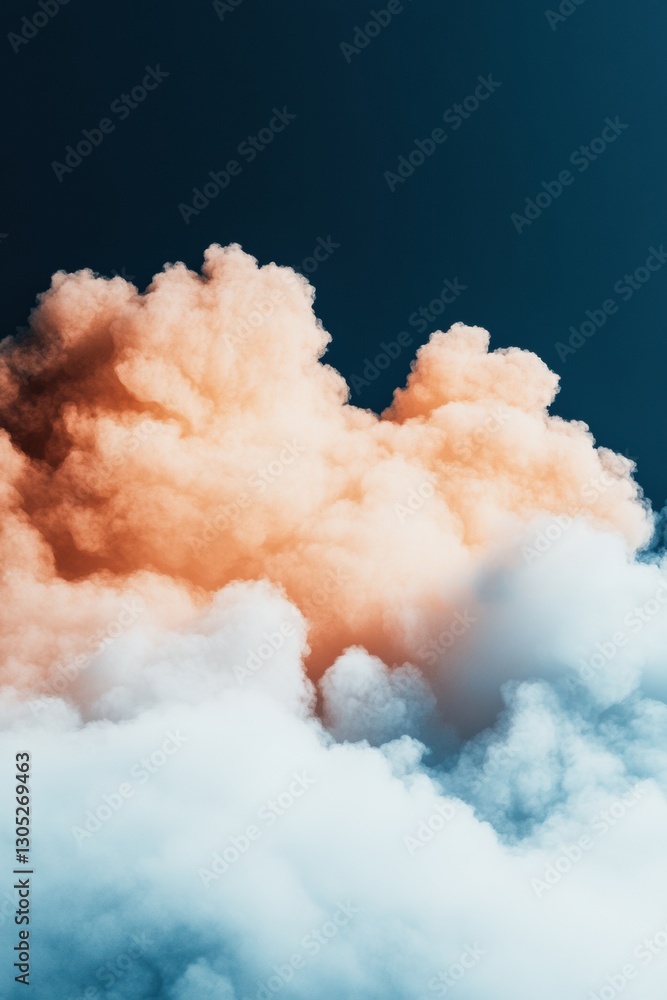 Aufkleber ethereal cloud aesthetics minimalist atmospheric design for digital wellness, creative branding and 