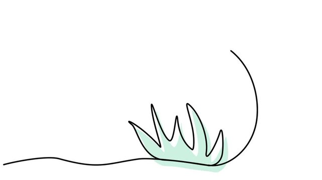 animation of a continuous drawing of an Easter egg with a bow in one line.