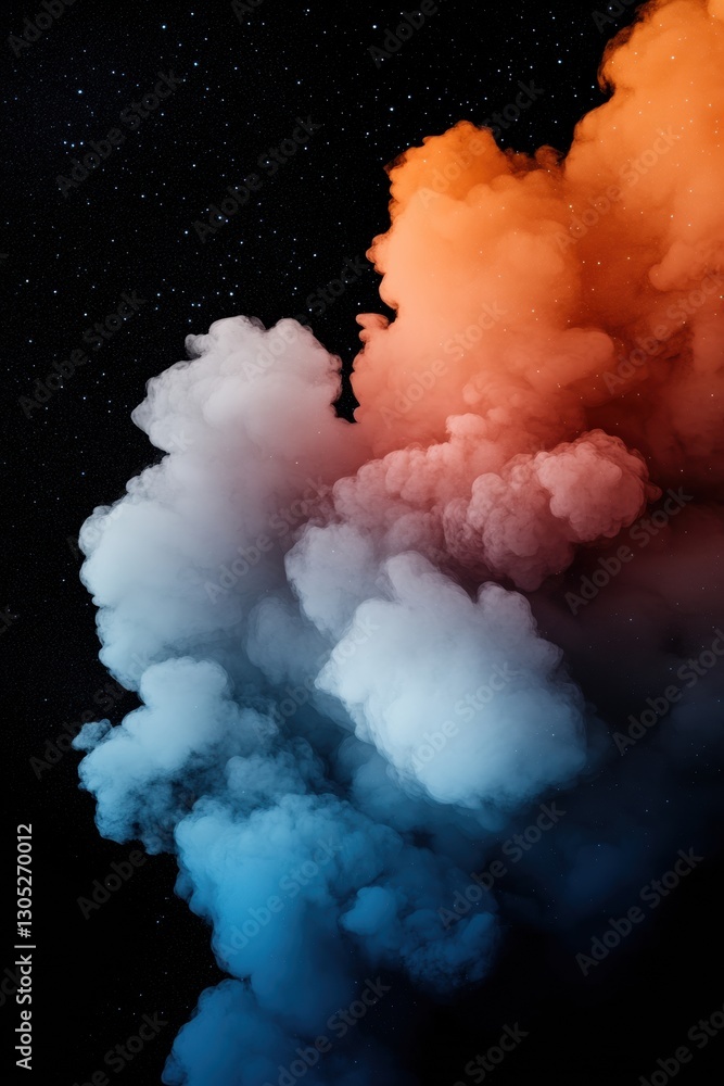 Leinwandbilder ethereal cosmic gradient immersive digital art visualization of nebular phenomena for next-gen scien