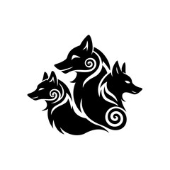 wolf head vector