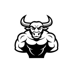 vector illustration of a bull