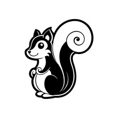 vector illustration of cartoon Squirel