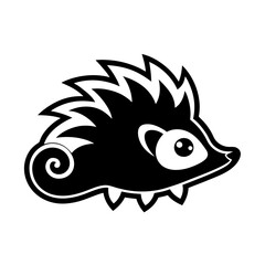 A cute yet bold tribal hedgehog with spiky