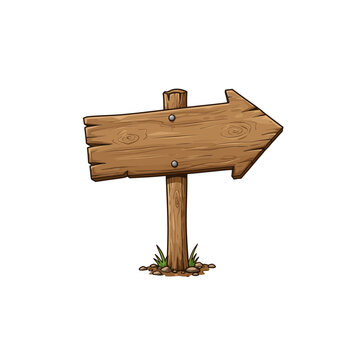 recommend clip art: Illustration of Rustic Wooden Sign Arrow Pointing Right on White