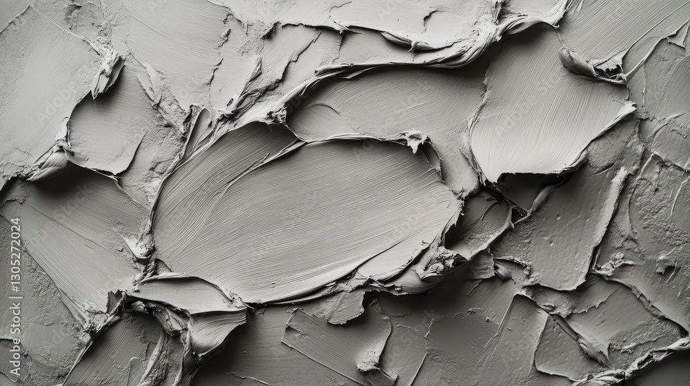 Poster abstract texture of gray plaster with uneven layers and smooth surfaces, creating depth and an artis