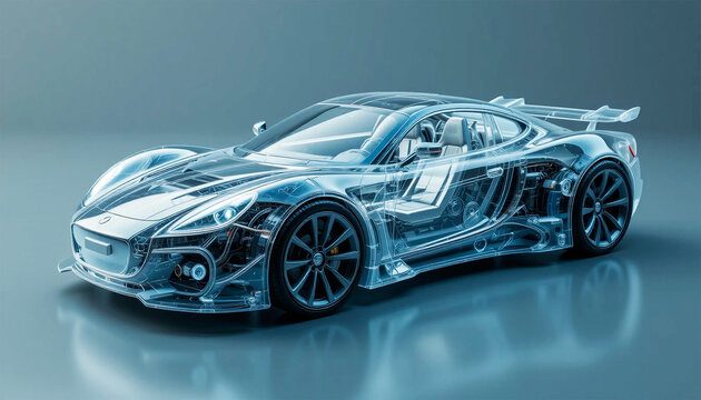 coche esqueleto digital para proyecto