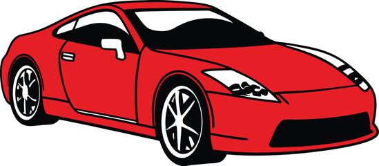 Fototapeta premium red sports car