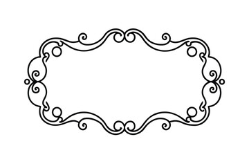 vintage frame with floral ornament