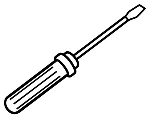line art screwdriver