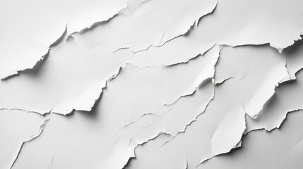 Obraz premium Textured Background of Torn White Paper Layers with Subtle Shadows for Creative Design, Art Projects, and Unique Visual Presentations