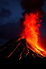 Fototapeta premium Art photograph amazing volcanic eruption