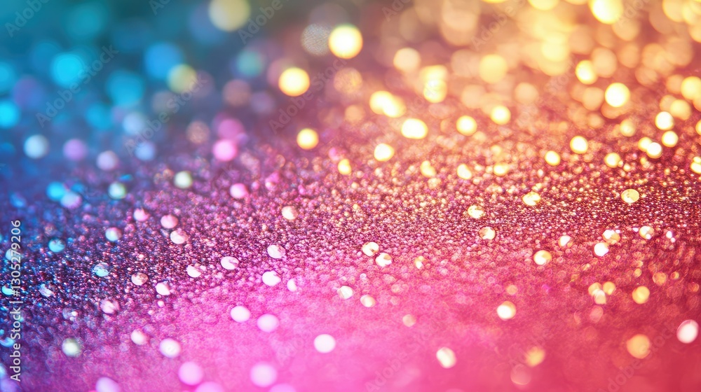 Aufkleber vibrant bokeh background featuring multicolored glitter and sparkles in soft focus, creating a dream