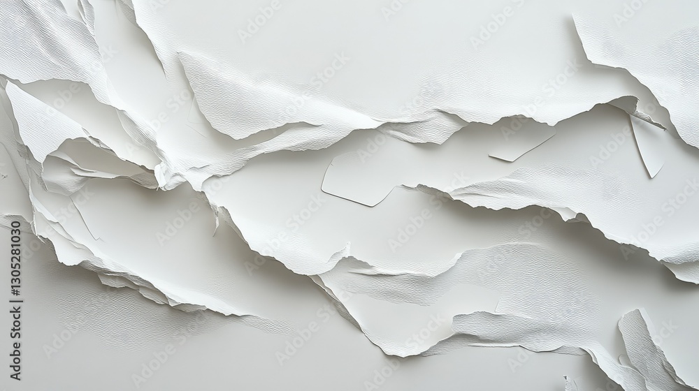 Poster abstract background with torn white paper texture highlighting minimalist design, suitable for creat