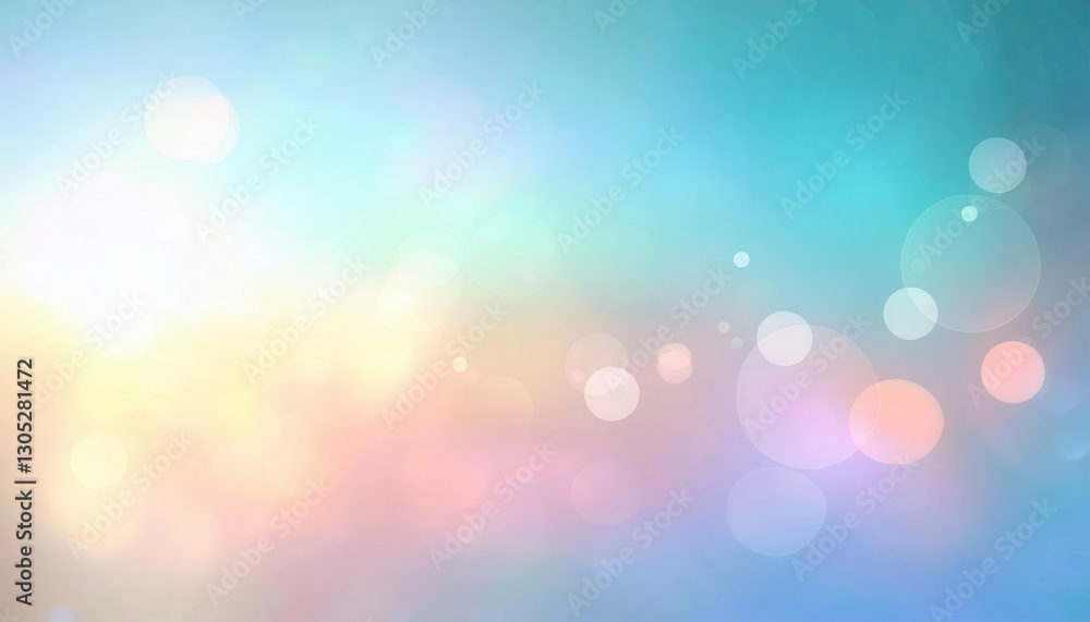 Poster dreamy pastel abstract background with soft bokeh light, blurred gradient texture in blue, pink, and