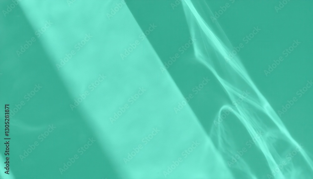 Poster soft abstract reflection of water in a glass with turquoise light, modern minimal background for des