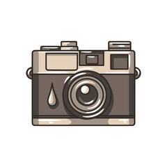 Vintage Retro Camera Full Color Illustration