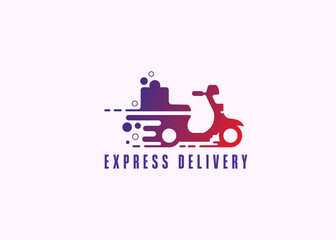 Naklejka premium motorcycle Delivery logo for delivery and logistic service company