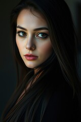 Fototapeta premium beautiful woman with long hair