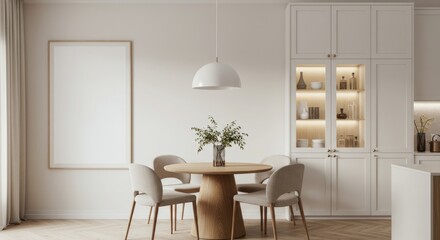 Fototapeta premium Elegant Dining Room with Minimalist Decor