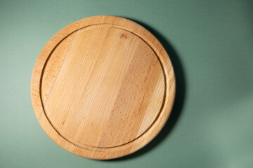top view of round empty round plate