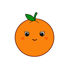 Fototapeta premium Cute clementine cartoon vector