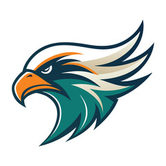 Vector illustration design of Eagle head logo 